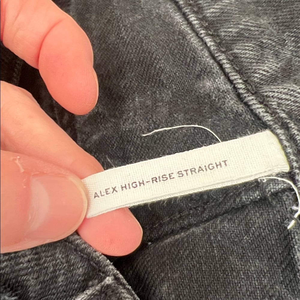 Rag & Bone Jeans Alex High Rise Straight Leg Black Size 26L - Picture 5 of 8